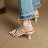 Purpdrank  new Summer Women Sandals Sheep Suede Leather Women Shoes Open Toe Ankle Strap Shoes Square Toe Thin Heel Sandals