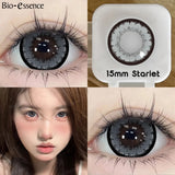 Purpdrank  1Pair Black Lenses Korean Lenses Colored Contact Lenses Myopia Lenses Black Eye Lenses with Degree High Quality