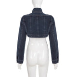 Purpdrank  Retro Washed Denim Jacket Coat Outerwears New Arrivals Street Fashion Cropped Jean Jackets