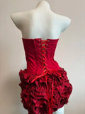 Purpdrank  Off Shoulder Sexy Dress New Year Party Dresses Women Luxury Red Mini Lace Up Elegant Dress