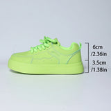 Purpdrank  Thick-Soled Sneakers for Women 2025 Spring & Fall New Fashion Versatile Heightening Bread Shoes Casual Preppy Style Sports Dad Shoes