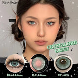 Purpdrank  2Pcs Light Brown Contact Lens Yearly New Gray Lens Colored Cosmetics Gray Big Eyes Makeup Korean Soft Pupil for Eyes