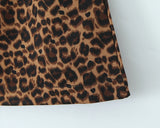 Purpdrank  Y2K High Waist Brown Leopard Print Mini Skirt With short lining Sexy A-line Package Hips Mini Short Skater Party Femme