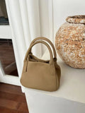 Purpdrank  New High-End Feel NicheDesign Handbag Versatile Multi-Form Bucket Bag Soft Vintage Style Artificial Leather Interior