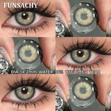 Purpdrank  2pcs Black Series Color Contact Lenses Natural Gray Eye Lens Beautiful Pupils Yearly Fashion Brown Softlens Cosmetics
