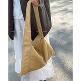 Purpdrank  Korea Sicily Soft Underarm Bag for Women New Retro Hobo Tote Large Capacity Commuter Bags