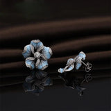 Women Trendy Creative Zircon Flower Earring Hot Selling Gutta Percha High Grade Temperament Ear Stud