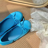 Purpdrank  Shallow Mouth Moccasin Shoes Round Toe Bow-Knot Autumn Female Footwear Casual Sneaker Moccasins New Butterfly Fall Dress Lace-Up