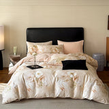 Purpdrank  100% Egyptian Cotton Flowers Print Luxury Bedding Set Single Double Queen King Size Duvet Cover Flat/Fitted Bed Sheet Pillowcase