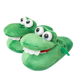 Purpdrank - Cartoon Crocodile Cotton Slippers Moving Funny Walking with Open Mouth and Dancing Warm Comfortable Christmas Gift Kids Girl Boy
