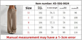 Purpdrank  Women's Formal Casual Pants with Pockets Career Plaid Trousers Spring Autumn New Style Loose Fit Low Waist Long Pants