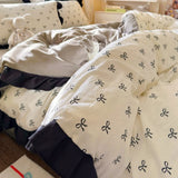 Purpdrank  Princess French Style Bedding Set For Adults Kid Flat Fitted Sheet Set With Pillowcases King Queen Full Bedroom Decor Bedclothes