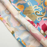 Purpdrank  Summer New Product Women's Linen Blended Printed Hanging Neck Strap pleated Long Skirt Midi Dress