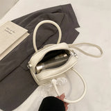Purpdrank  Mini Boston Shoulder Crossbody Bags For Women Lace Bowknot Round Top-handle Bag With Heart Pendant 2025 Designer Handbags