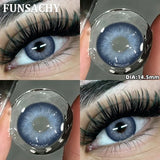 Purpdrank  1 Pair Yearly New Korean Natural Lenses Color Contact Lenses Eyes Black Beautiful Pupil Brown Eye Contacts Cosmetic Len