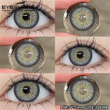 Purpdrank  Colored Contact Lenses for Eyes 2pcs Soft Black Lens Eye Fashion Blue Beauty Pupils Gray Contact Brown Eyes Makeup Lens