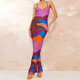 Purpdrank  Printed Sexy Backless Ruched Long Summer Dresses for Women 2025 New Fashion Strapless Party Prom Maxi Tube Dress Casual Vestidos