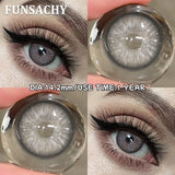 Purpdrank  1 Pair Colored Brown Contact Lenses for Eyes Natural Soft Lens Women Makeup Lens Cosmetics Gray Pupils Yearly Daily Use