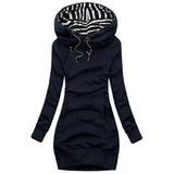 Purpdrank  Women's Slim-fit Hooded Sweatshirt Mid-Length Casual Fashion Slimming Autumn Winter Clothing for Women