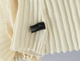 Purpdrank  New Fashion Autumn Bow Lacing Up Low Waist Side Slit Rib Knit Skirt for Women With Shorts Underwear Mini Skirts Beige Pink