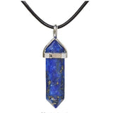 Purpdrank - Hexagonal Pointed Reiki Chakra Stone Pendant Necklace Women Girl  Jewelry 18inch Chain chunky Pendants