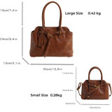 Purpdrank  Retro Underarm Shoulder Bags For Women 2025 Luxury Designer Handbag Two Sized Large Capacity Business Commute Shopper Tote
