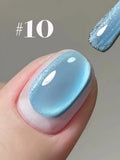Purpdrank  12ML 12-Color Pink Water Gold Cat Eye Ocean Bubble Glass Beads Gel Nail Polish New Style Spring Nails Summer Nail Pink Nails