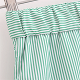 Purpdrank  autumn new women's clothing fashion temperament slim fit commuting versatile striped printed shirt top shorts set