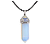 Purpdrank - Hexagonal Pointed Reiki Chakra Stone Pendant Necklace Women Girl  Jewelry 18inch Chain chunky Pendants