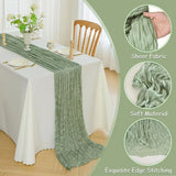 Purpdrank   2 Pcs Solid Color Wedding Table Runner American Party Banquet Decoration Long Tablecloth Super Soft Easy-Care Home Textile