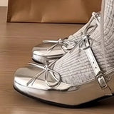 Purpdrank  Square Toe Women Mary Jane Shoes Summer Fashion Lolita Sandals Mid Heels Pumps Dress Woman Shoes 2025 Brand Bow Zapatos De Mujer