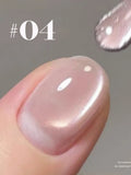 Purpdrank  12ML 12-Color Pink Water Gold Cat Eye Ocean Bubble Glass Beads Gel Nail Polish New Style Spring Nails Summer Nail Pink Nails