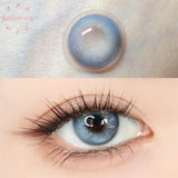 Purpdrank  Elsa Green Contact Lenses for Eyes Natural Yearly Contact Lens Big Beauty Pupil Degrees Prescription Myopia