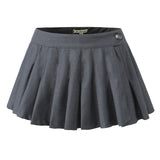 Purpdrank  Summer Mini Skirts Vintage Kawaii Skirts Women Super Short Skirts For Woman Preppy Style Mirco Skirt Pleated Preppy Style Grey
