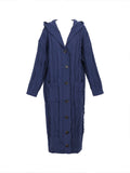 Purpdrank  plus Size Satin Knitted Cardigan Long-Sleeved Hooded Jumper Single Row of Buttons Elegant Autumn Winter Women's Best Choice