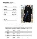 Purpdrank  plus Size Satin Knitted Cardigan Long-Sleeved Hooded Jumper Single Row of Buttons Elegant Autumn Winter Women's Best Choice