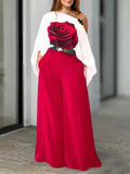 Purpdrank  2025 New Summer Spring Womens Wide Leg Red Blue Pink Pant with Pockets Soft Casual Holiday High Waisted Trousers Lady