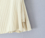 Purpdrank  New Fashion Autumn Bow Lacing Up Low Waist Side Slit Rib Knit Skirt for Women With Shorts Underwear Mini Skirts Beige Pink