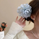 Purpdrank  Women's Head Flower Hair Clip Fashion Kawaii Lotus Hair Claw Back Spoon Shark Clip Girls Headpiece Hair Accessories