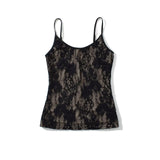 Purpdrank  2 colors 2025 Sexy O neck Apricot Lace Camis Women U Back Backless Crop Top Slim Camisoles Bra Tank Black