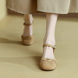 Purpdrank  Fashion Womens Shoes 2025 Summer Round Toe Breathable Female Med Clear Heels Luxury Comfort Girls Beige Medium Sandal