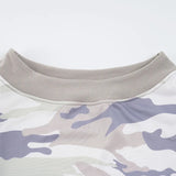 Purpdrank  Women Casual Camouflage Print Matching Set Chic Off Shoulder Long Sleeve Loose Top and Shorts Streetwear 2 Piece Outfit