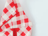 Purpdrank  Sexy Red Plaid Halter Collar Front Hook Buttons Slim Tank Top Women Bow Cross Bandage Lacing Up Back Zipper Camisole Summer Vest