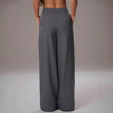 Purpdrank   Spring Fashion Business Casual Stretch Wide-leg Women's Pants Casual Pants