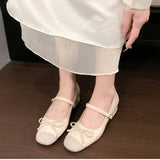 Purpdrank  New Butterfly-knot Women Mary Jane Shoes Elegant Thick Heel Shoes Ladies Fashion Dress Pumps