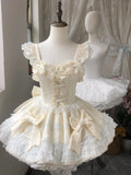 Purpdrank  Japanese Sweet Lolita Elegant Women Dress Kawaii Bow Puffy Princess Evening Dress Y2k Fashion Female Fairy Lace Party Dress New