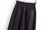 Purpdrank  European style new women's fashion versatile and elegant solid color high-waisted slimming loose trousers