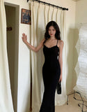 Purpdrank  Elegant Black Midi Dress Women Fashion Party Prom Sexy Lace Backless Dresses Summer Gyaru Korean Straps Bodycon Vestidos