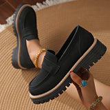 Purpdrank  New Women Orthopedic Platform Loafers Non Slip Thick Sole Shoes All Matched Comfortable Walking Loafers for Outdoor Travel