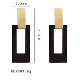 New Fashion Hanging Dangle Drop Earring Women Chic Vintage Gothic Geometric Round Long Big Black Gold Color Earrings